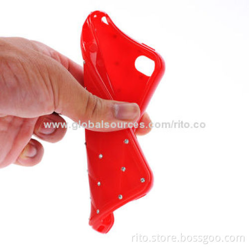 New Crystal-Studded TPU Hard Case for iPhone 4/4s, iPhone 5/5s